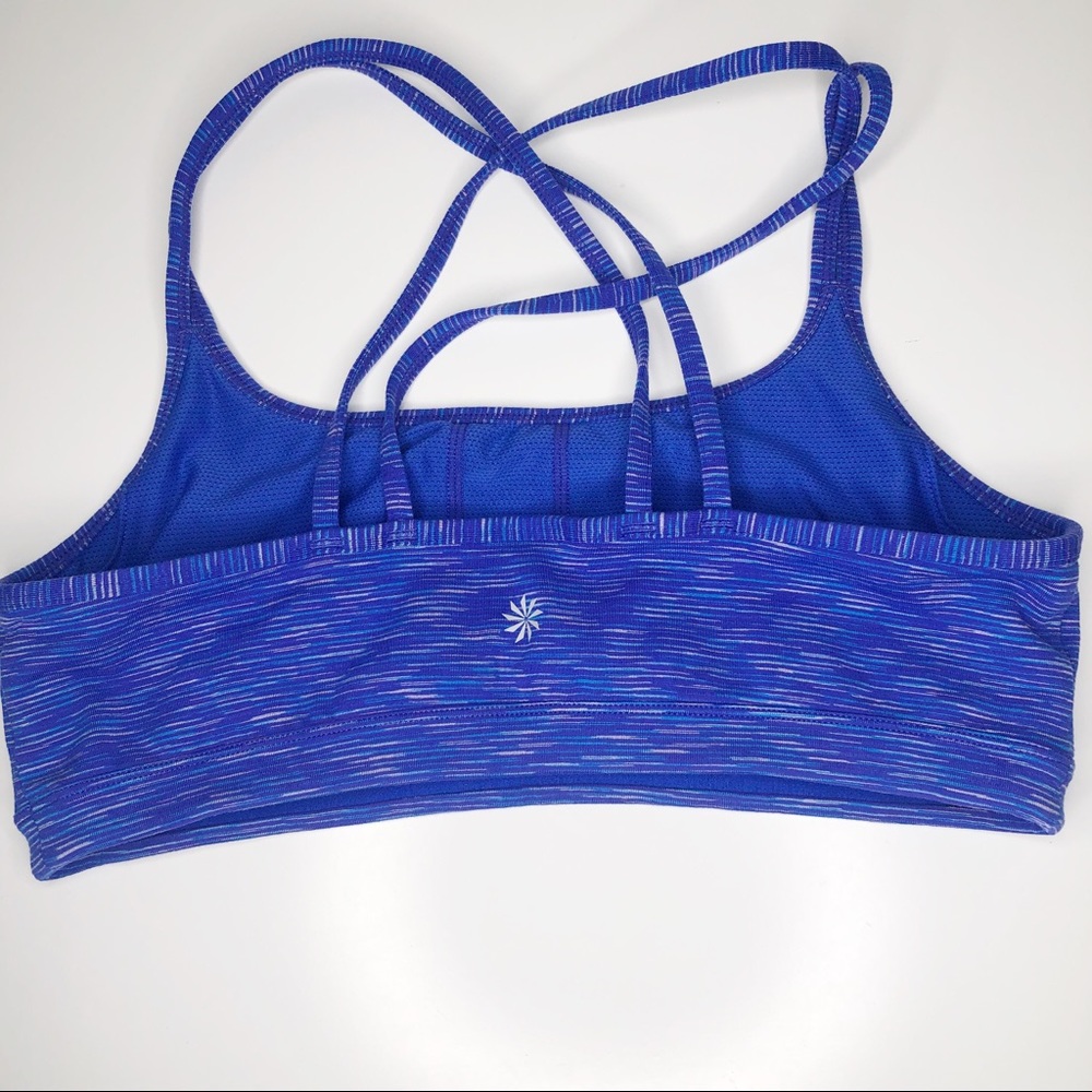 Athleta Multi-Color Strappy Back Striped Bra Large